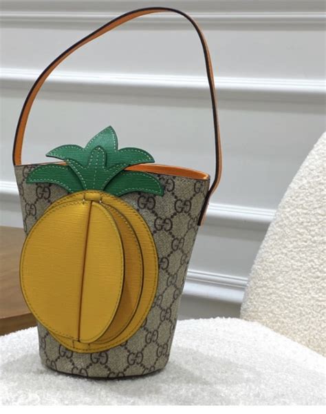 gucci pineapple bucket bag